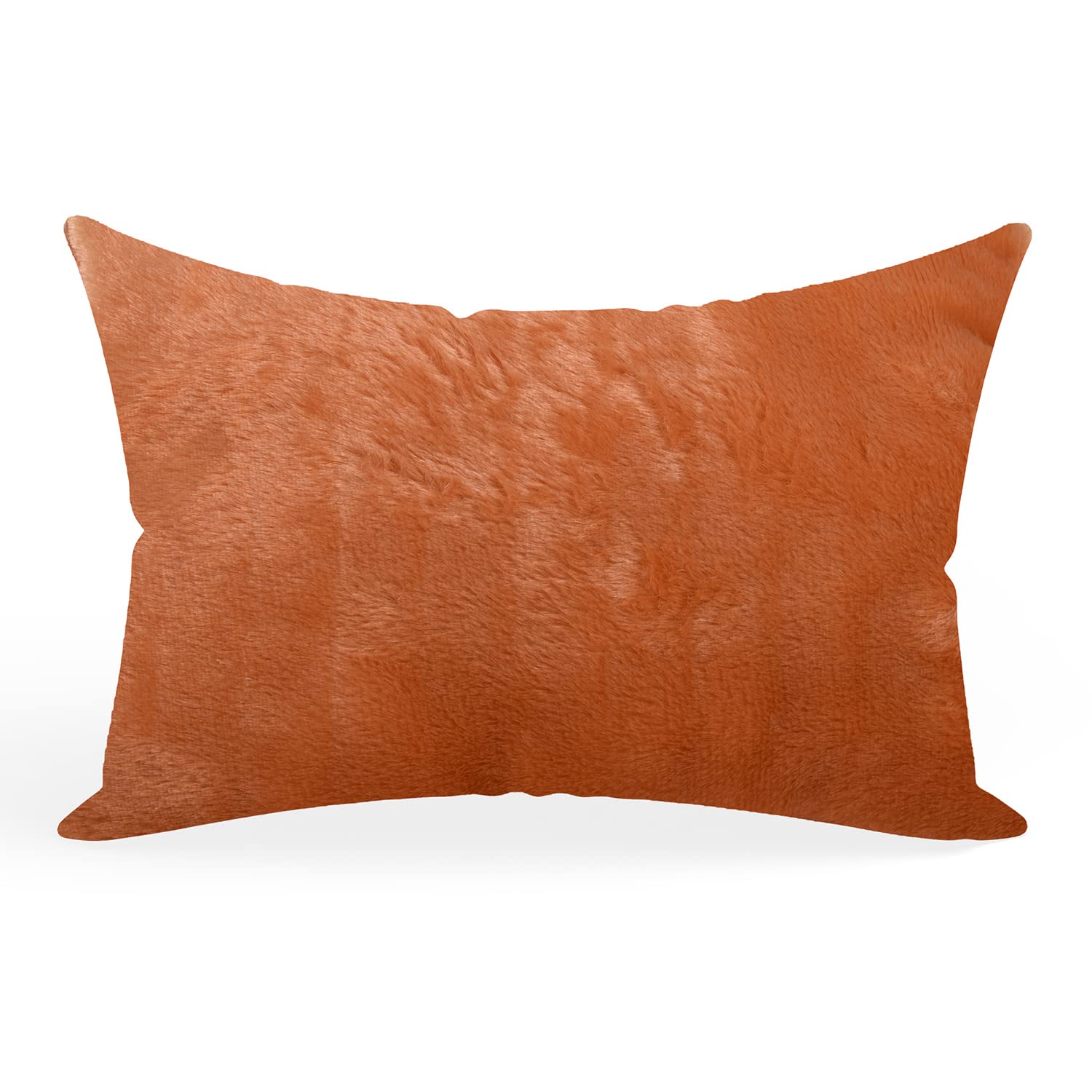 Hello Teddy Design Kid's Pillow, Velvet Super Soft Kids Pillow, Orange - 12 X 18 Inch | Soft Pillow For Sleeping & Travel, Suitable For All Sleepers, Multipurpose & Comfortable - 1 Piece