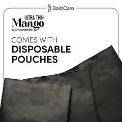 Bold Care 404 Super Ultra Thin Mango Flavored Condoms For Men - (Pack Of 3)