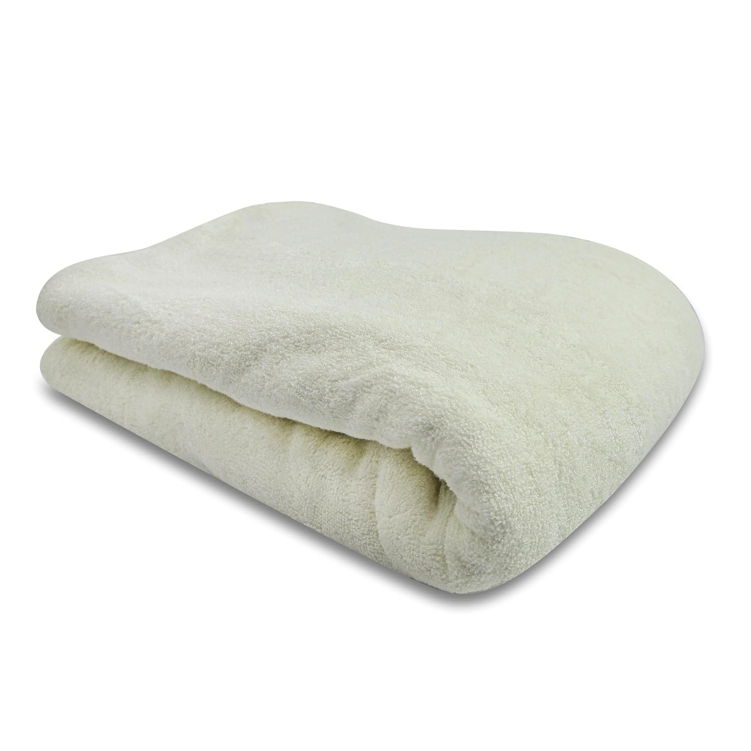 Linear Bamboo Bath Towel 450 Gsm | Large Size Bath Towel For Men & Women Soft, Highly Absorbent & Quick Dry (Cream)