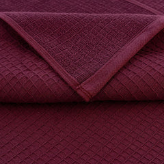 Casa Copenhagen Egyptian Cotton Waffle Large Size Bath Towel 500 Gsm (Burgundy)