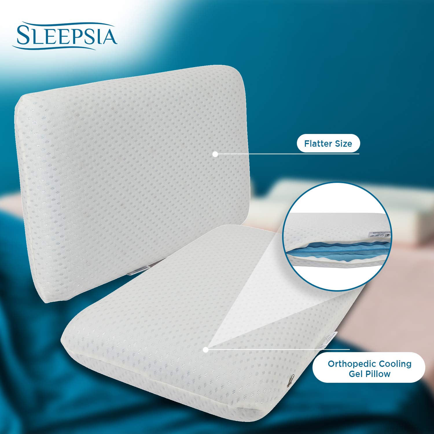 Cervical Contour Memory Foam Pillow, For Neck Pain Relief, Standard Size - 23 L X 14.5 W X 4 H Inch | Orthopedic Pillow For Neck & Head Pain, Washable Cover & Removable - Pack Of 3