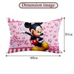 Kid's Disney Mickey & Minnie Pillow For Sleeping, Cozy & Fluffy Super Soft Pillow, Pink - 12x18 Inches | Suitable For All Sleepers, Multipurpose & Comfortable, Breathable - 2 Pcs