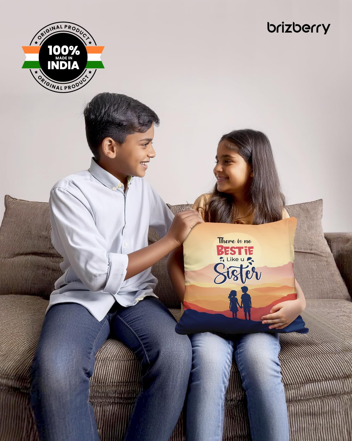 Pillow Cushion For Best Sister, Premium Pillow - 16 Inch | Unique Thoughtful Cute Birthday Diwali Pillow Gift For Best Sister | Premium Filler Cushion, Dual-Sided Design - Design 27