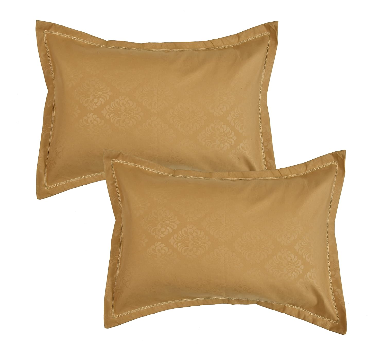 Microfiber Fitzy 280 TC Fitted Bedsheet King Size - 72 X 78 + 10 Inches, Camel With 2 Pillow Cover | Perfect Look Every Time Bedsheet