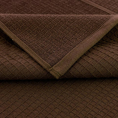 Casa Copenhagen Egyptian Cotton Waffle Large Size Bath Towel 500 Gsm (Brown)