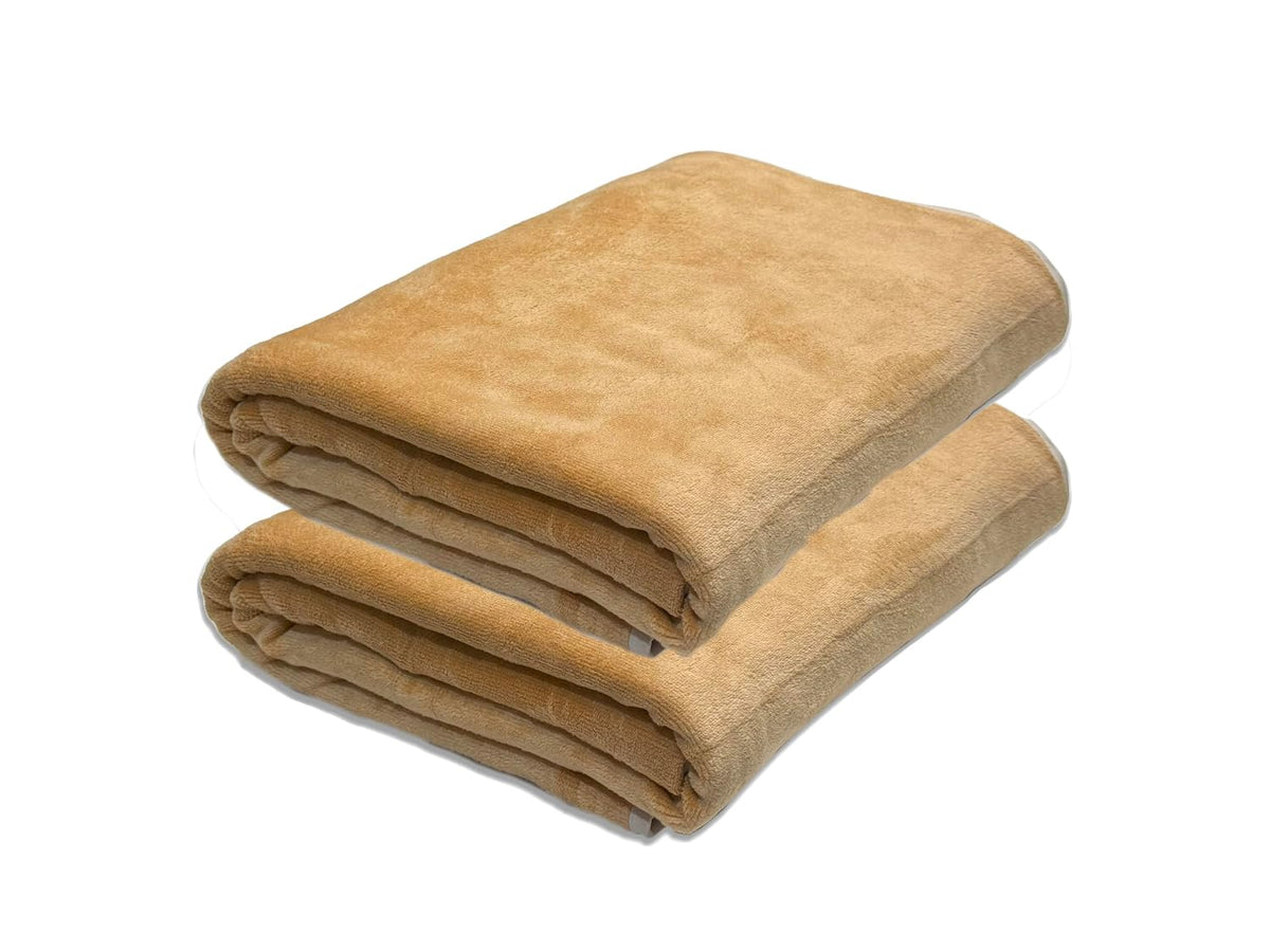 Black Gold Ultra Soft Bath Towel 1200 Gsm | Premium Microfiber, Quick Dry, Highly Absorbent, Oversized Bath Towel Pool, Spa, Travel & Hotel Use (Beige)- Pack Of 2