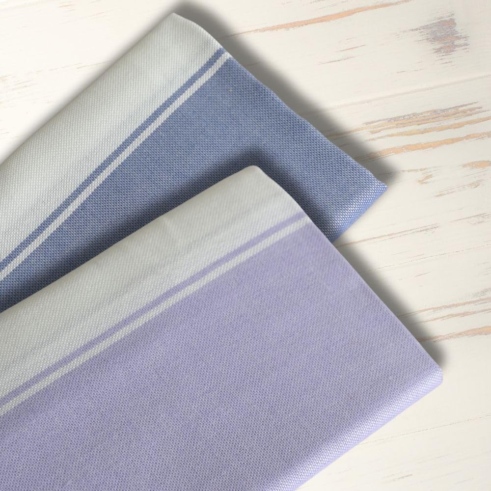 Aero Weav Ultra Lightweight Bamboo Bath Towel 200gsm | Compact, Portable & Less Than Skin-Friendly & Eco-Friendly Travel Towel (British Lavender & Lavender Lily)- Pack Of 2
