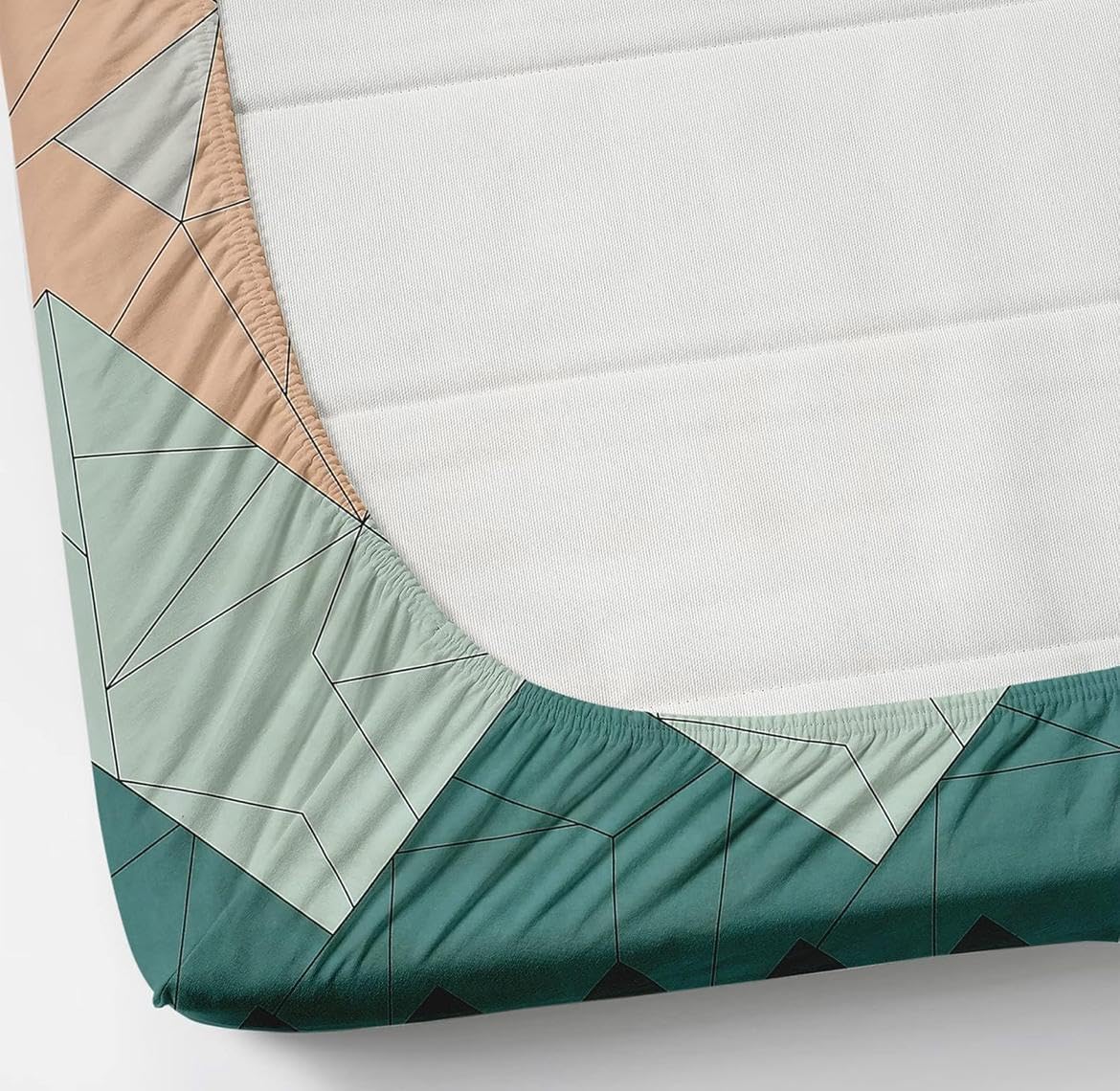 Premium Heavy King Size Bedsheet With 2 Frill Pillow Covers | 72 X 78 Inches, Sage Green | Double Bed, All-Around Elastic Fitted | Luxurious Comfort & Durability