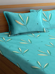 Microfiber Double Bedsheet With 2 Pillow Covers - 90 X 90 Inches, Sky Blue | Light Weight & Easy To Wash At Home | Ideal For Regular Use