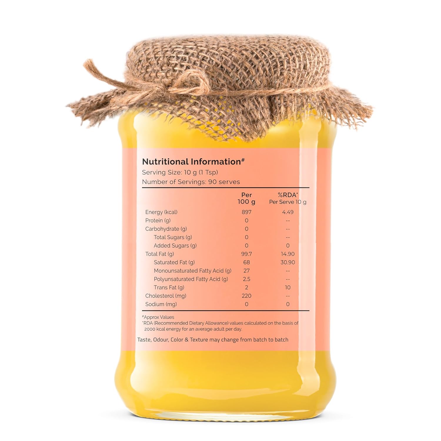 Pure A2 Desi Cow Ghee By Auric | Healthy & Delicious Desi Ghee For Daily Pooja & Daily Kitchen Dishes Good For Laddus | (1 Litr) 33.8 Ounce | Jar Pack