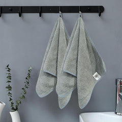 Linear Microfiber Hand & Face Towel Small Size 300 Gsm | Towel For Men, Women & Babies Ultra Soft Absorbent & Quick Dry Towels For Gym, Travel (Grey)- Pack Of 2