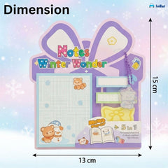 Christmas Sticky Notes - 30 Small Sticky, 30 Medium Sticky | Stationery Gift For Student - Purple