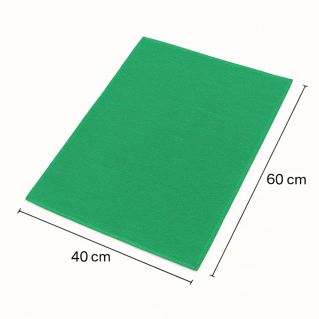 Freshshine Hand Towel 450 Gsm | Super Soft Quick Dry Microfiber Face Towel Napkins For Wash Basin Gym Sports Travel - Green (Set Of 3)