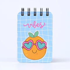 Spiral Pocket Notebook, Cute Mini Notepad, Handy Notebook For School & Office (Vibes) Pack Of 1