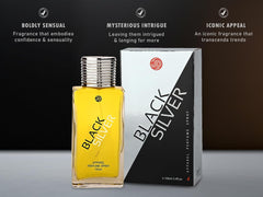 JD International Black Silver Apparel Unisex Perfume With Long Lasting Fragrance - 100ml, 3.4 Fl.oz. | Perfume For Men & Women