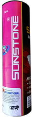 Sunstone F 206 Badminton Feather Shuttlecock , Good Furnished Quality, Made Of Good Cork Base , Excellent Flight & Balance | White , Pack Of 6