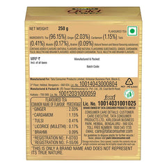 Tata Tea Gold Care Tea - 250gm, 8.8 Ounce | Goodness Of Elaichi, Ginger, Tulsi, Brahmi & Mulethi - Medium Caffeine Loose Leaves Chai Patti | Aroma & Rich Taste