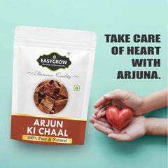 Easygrow Arjun Ki Chaal Dried Arjun Tree Bark, Raw Terminalia Arjuna Bark Lowers Bad Cholesterol | 400gm 0.8lbs