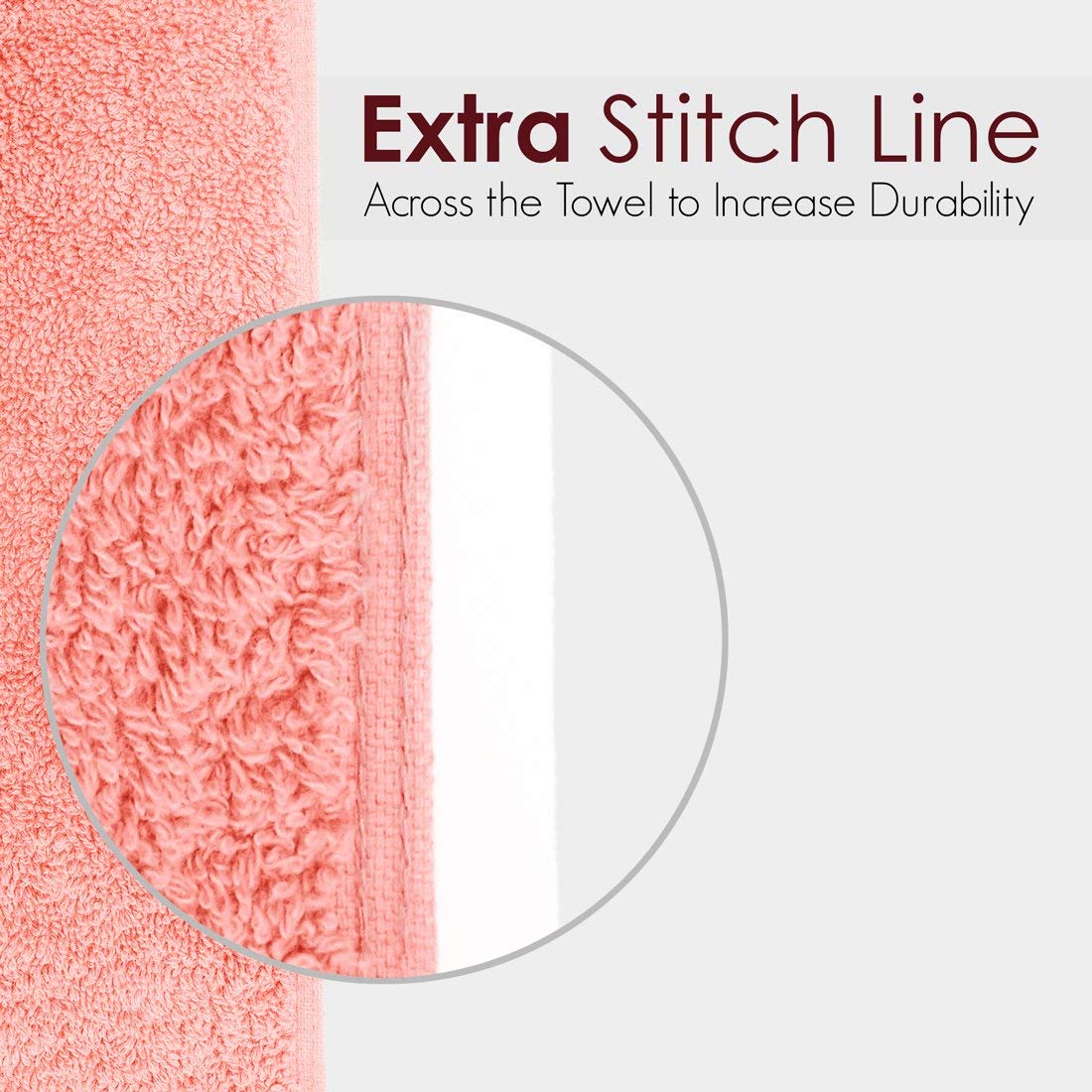 North Field Bath Towel 1000 Gsm | Extra Soft & Absorbent, Durable Bath Towel (Pink & Maroon) - Set Of 2