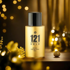 JD International 121 Gold Apparel Unisex Perfume With Long Lasting Fragrance - 100ml, 3.4 Fl.oz. | Perfume For Men & Women