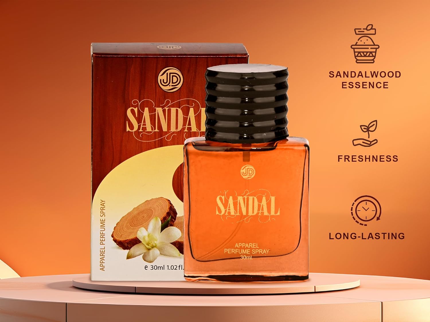 JD International Sandal Apparel Unisex Perfume - Pack Of 2 X 30ml, 1.02 Fl.oz. Each Bottle | Exquisite Fragrance With Long-lasting Effects | Unleash Your Senses And Elevate Your Style!
