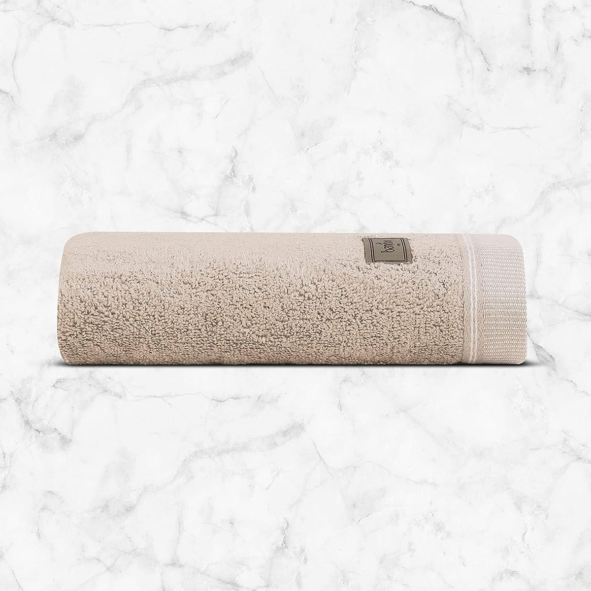 Spread Spain Bamboo Hand Towel 360 Gsm | Ultra Soft Absorbent & Quick Dry Towel For Daily Use, Gym, Pool, Travel, Sports & Yoga (Sand)