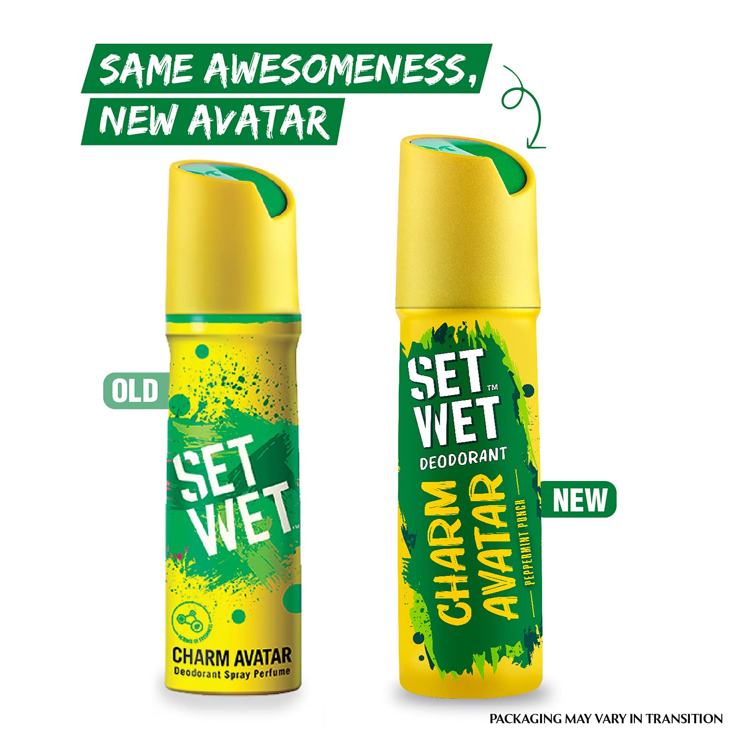 Set Wet Charm Avatar & Cool Avatar Deodorant Spray Perfume For Men 150ml Each 5 Fl.oz.