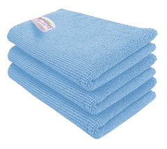 Softspun Microfiber Cloth 450 Gsm | Thick Lint & Streak-Free Multipurpose Cloths Automotive Microfibre Towels (3 Pcs) - Sky Blue