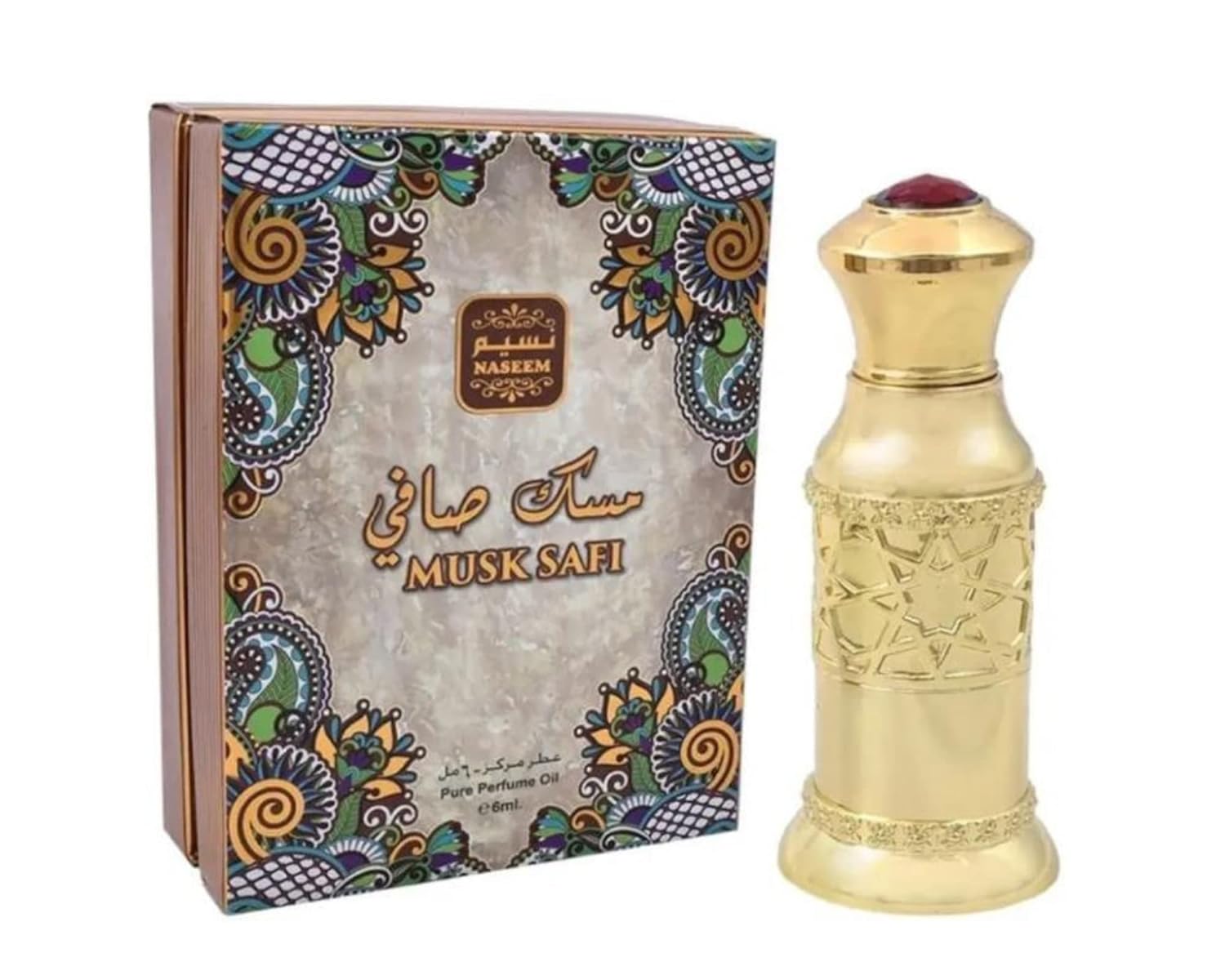 Naseem Musk Safi Concentrated Perfume Oil 6ml 0.2 Fl.oz. Alcohol Free | Long Lasting