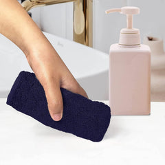 Heelium Bamboo Face Towel 600 Gsm | Ultra Absorbent & Odour-Free 3x Softer Than Cotton Towels | Pack Of 3 -Blue, White & Peach