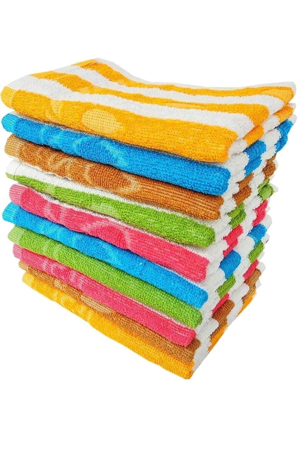Cotton Kitchen Hand Towel 900 Gsm - Pack Of 20 (Multicolour)