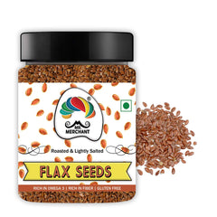 Mr. Merchant Roasted Flax Seeds 300gm, (Lightly Salted Alsi) | Jar Pack