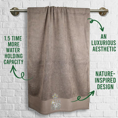 Rangoli 100% Cotton Martin Bath Towels 540 Gsm | Quick Dry, Ultra Soft, Highly Absorbent Printed Bath Towel For Men & Women Luxury & Highly Absorbent Towels - Blugrn (Set Of 1)