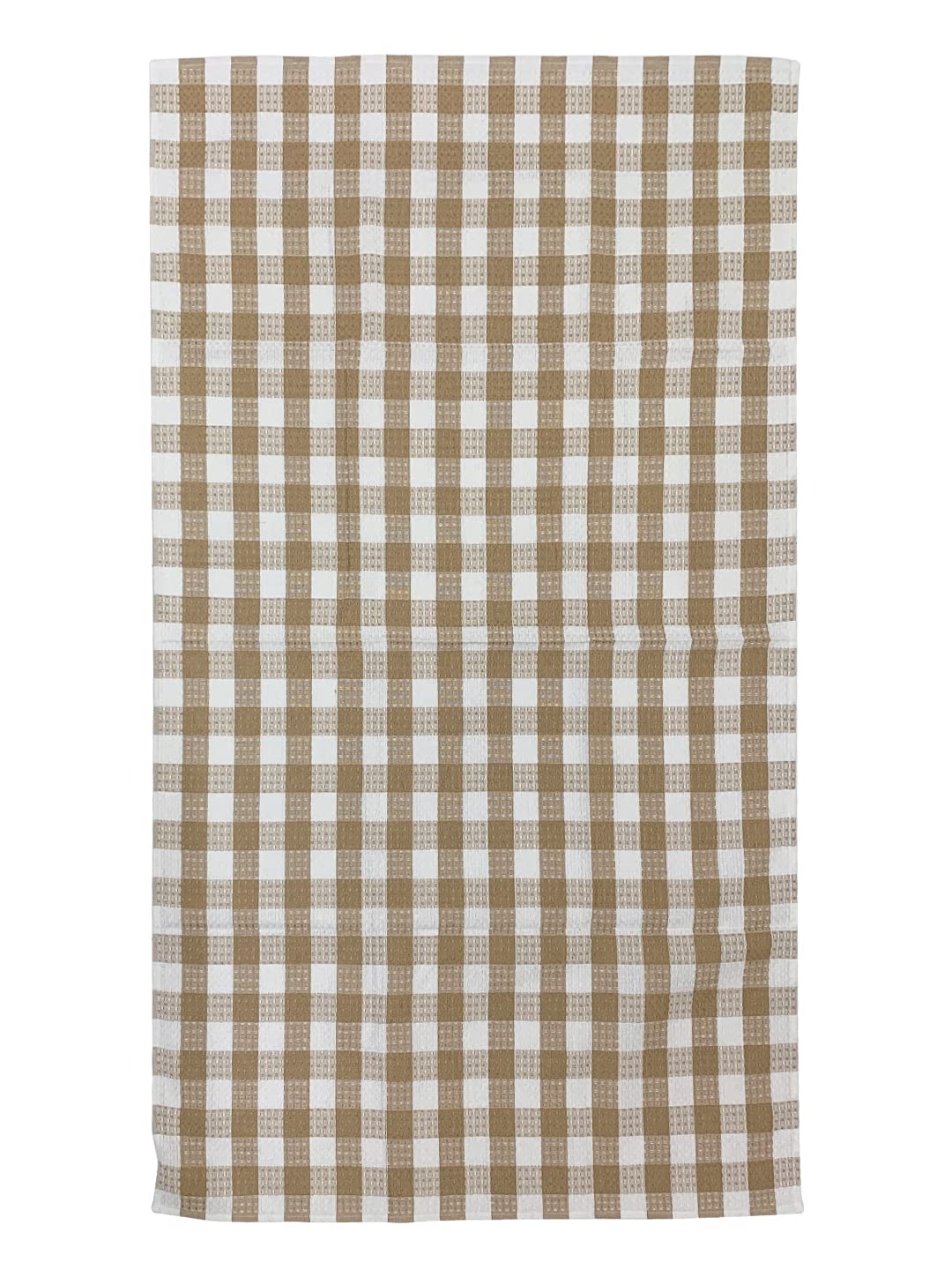 Athom Living Premium Cotton Light Weight Quick-Dry High Absorbent Cotton Bath Towel 250 Gsm, (Beige Checks)
