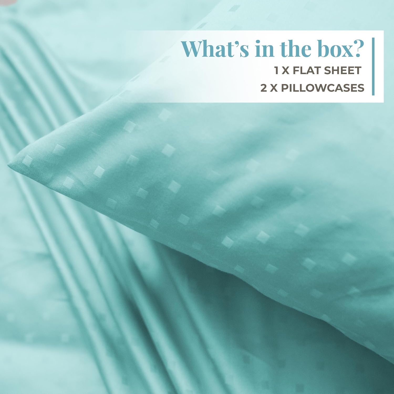 Cotton Flat Bedsheet For Double Bed With 2 Pillow Covers - 108x108 Inches, Turquoise | Ideal For Guest Houses, & Daily Home Use King Size Bed Sheet