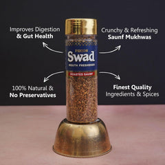 Panjon Swad Roasted Saunf Digestive Mouth Fresheners 60gm, Bottles)