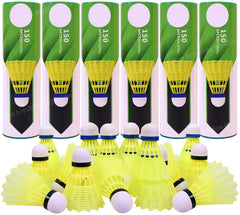 Toyshine Nylon Badminton Shuttlecocks , Stable And Sturdy Shuttles | Green , Pack Of 36