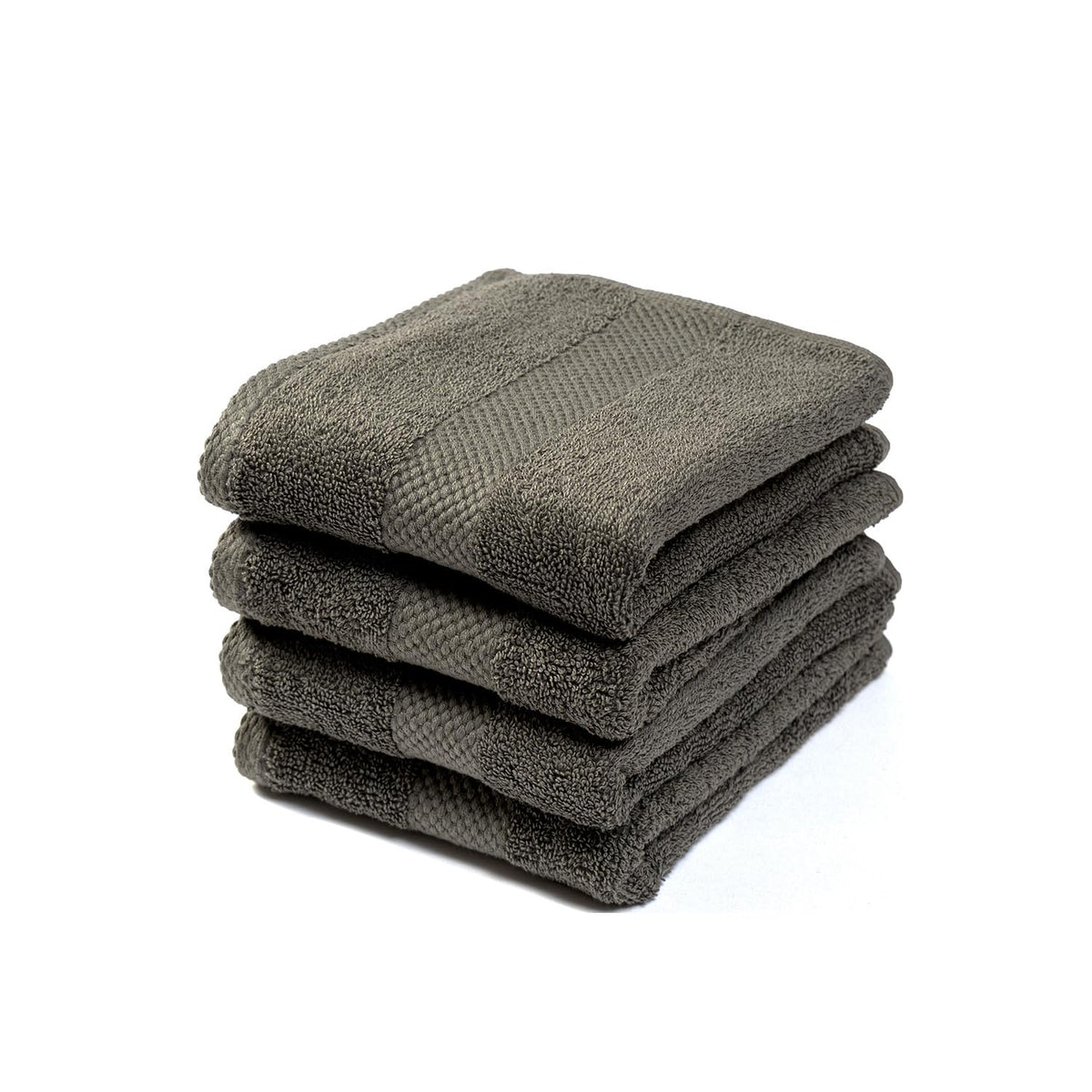 Earthy Fables Premium Face Towels 800 Gsm | Ultra Soft, Quick Dry & Highly Absorbent, For Gym, Travel & Acne-Prone Skin | Set Of 4 (Grey)