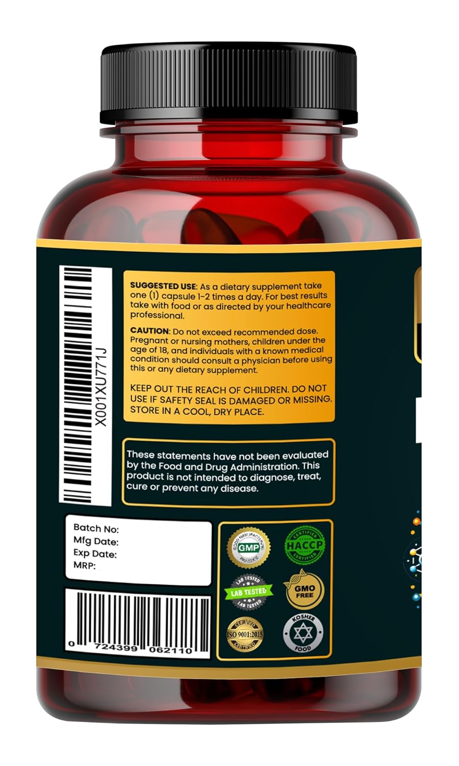 Humming Herbs Benfotiamine+ 600mg With Ashwagandha & Alpha Lipoic Acid Antioxidant & Energy Support, Promotes Nerve Health & Metabolic Function, Nutraceutical Supplement | 60 Capsules 100gm 0.2lbs