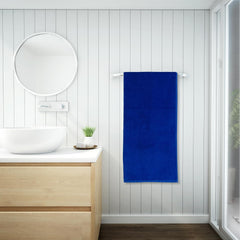 Spaces 100% Cotton Bath Towel 500 Gsm | Quick Dry Nano Spun Special Texture Bath Towels (Dark Blue)