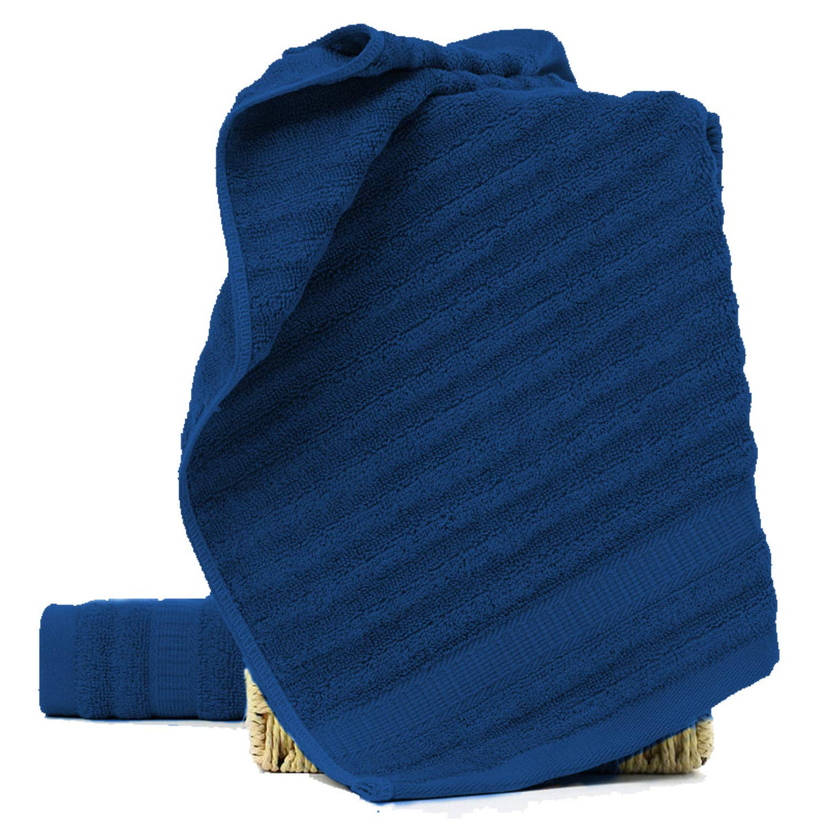 Mush Bamboo Hand Towels 600 Gsm | 100% Bamboo Gym Towel For Men & Women Workout Ultra Soft, Absorbent & Quick Dry Towel (Navy Blue)- Set Of 2