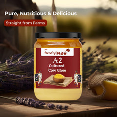 Pure Premium A2 Cultured Gir Cow Ghee By AMP Purely Moo | Natural & Healthy Desi A2 Cow Ghee Protact Eyesight | (5 Litr) 169.0 Ounce | Jar Pack