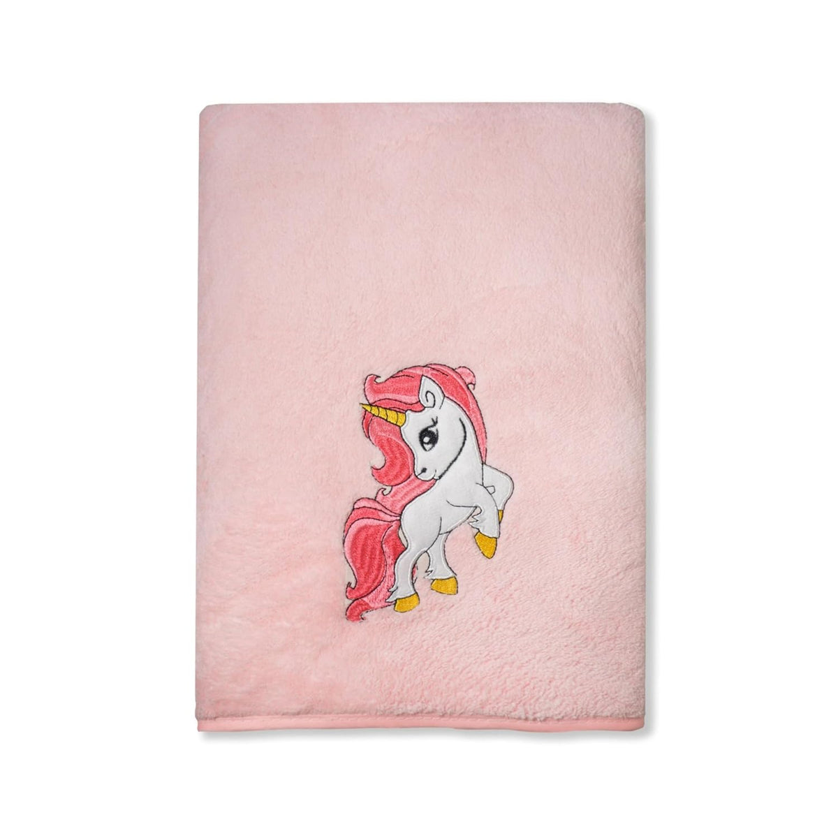 Maxoshine Microfiber Kids Bath Towels 400 Gsm | Quick Dry Super Absorbent Super Soft Bath Towel For Babies Toddler-Baby Towel - Peach (Unicorn Design)
