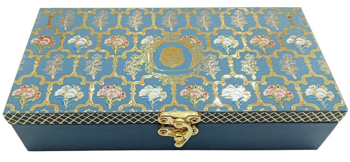 Designer Wodden Fancy Shagun Gift Boxes For Wedding, Shagun Cash Box Or Money Box With Mgi Printing For Wedding, Engagement, Holi, Diwali, Baby Showers, Colour - Multicolour