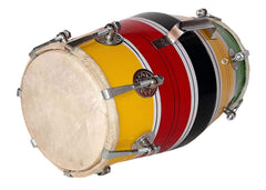 Wooden Musical Instrument Baby Dholak Drum Nuts & Bolt - Multi Color | Dholak For Festival, Wedding, Satsang - Very Easy To Tune | Nut Bold Fitting