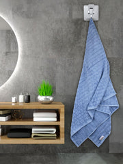 Ramraj Cotton Soft & Absorbent Terry Bath Towel 450 Gsm (Blue)