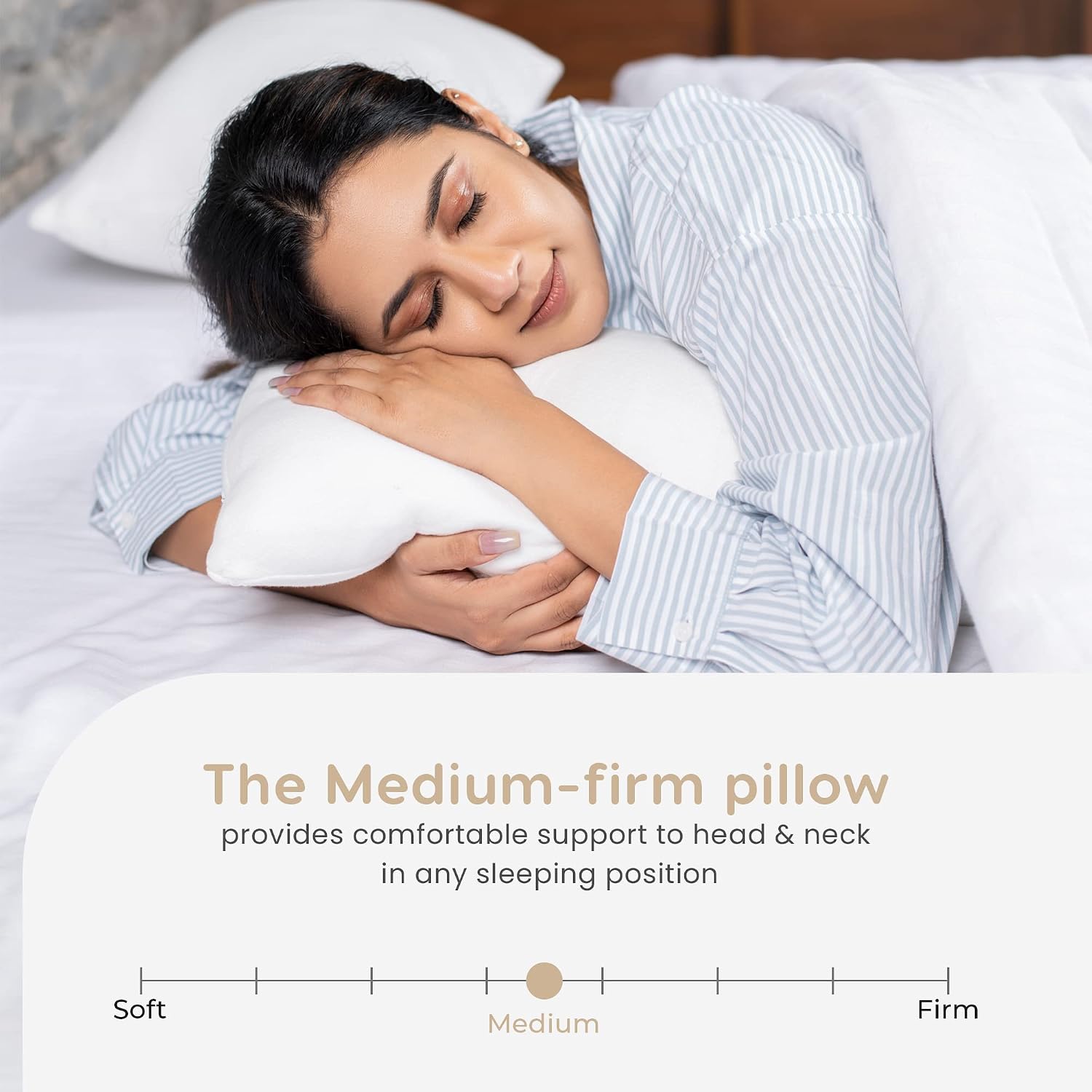 Microfiber Bed Pillows For Sleeping Without Cover, White Pillows- 26x17 Inches | Height Adjustable White Pillows, Rectangular Shape, Easy Maintenance, Superior Softness - Pack Of 4