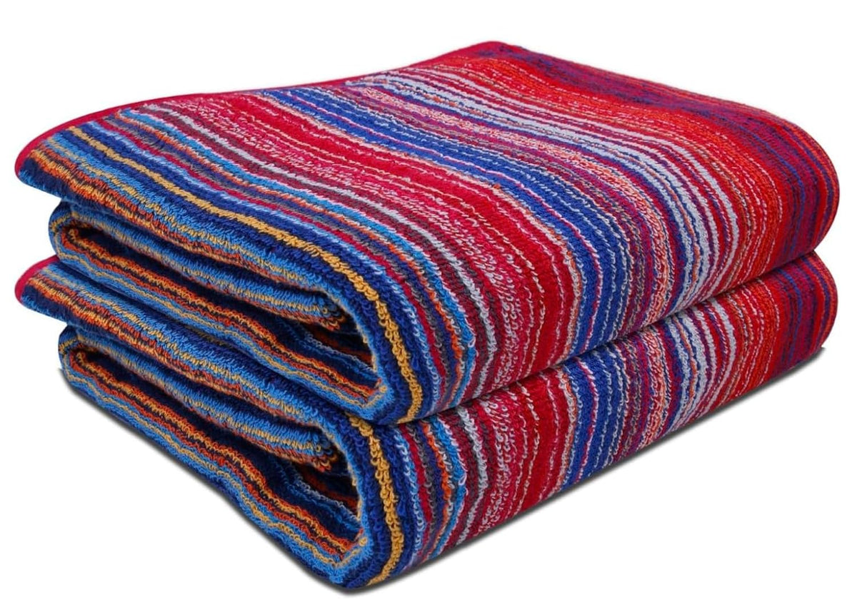 Ambra Linens Highly Absorbent Bath Towels 1 Kg | 100% Cotton, Soft & Plush All Seasons Use, Extra Large Size (Maroon Balsam)- Pack Of 2