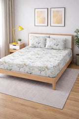 Bedsheet King Size With 2 Pillow Covers (72 X 78 Inches) Multicolor | Double Bed With All Around Elastic Fitted - Durable & Long Lasting Wrinkle Resistant Fabric