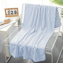 Kuber Industries Bath Towel 300 Gsm | Towel For Bath, Gym, Travel & Beach | Plain Lining (Blue)
